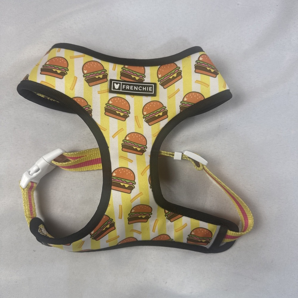 Frenchie Dog Harness Burgers And Fries Size Large